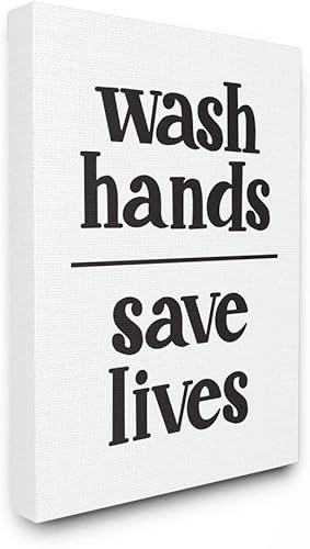 Stupell Industries Wash Hands to Save Lives - Arte mural para baño (6.3 x 7.9in), color blanco Stupell Industries Wash Hands to Save Lives - Arte mural para baño (6.3 x 7.9in), color blanco