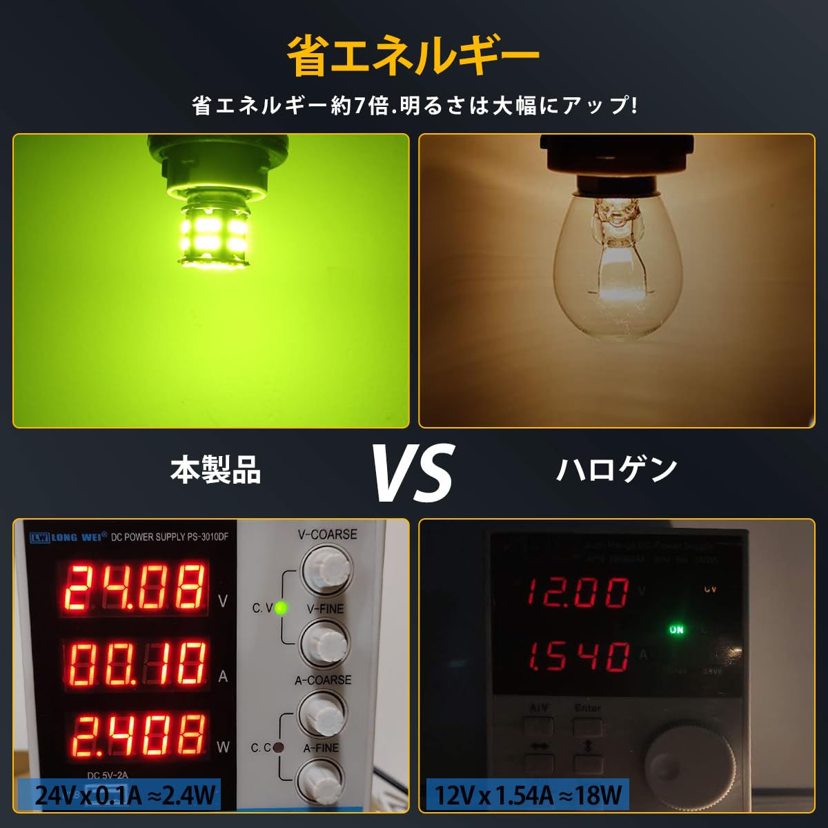 Amazon.co.jp: 【24V車専用】S25 LEDシングル レモングリーン 爆光 10 