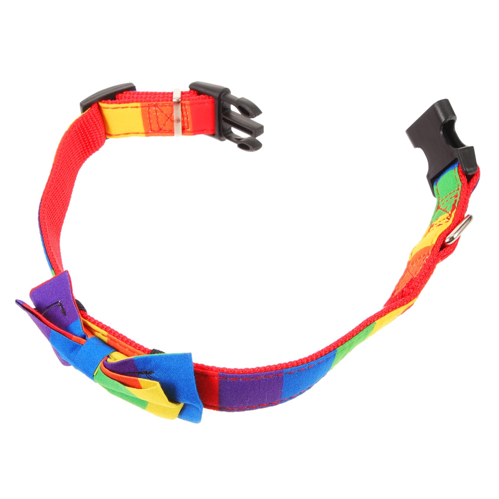 FRCOLOR 5pièces Collier Ajustable Tissu pour Chiens Et Motif Arc-Ciel avec Nœud Décoratif Accessoire pour Animaux De Compagnie