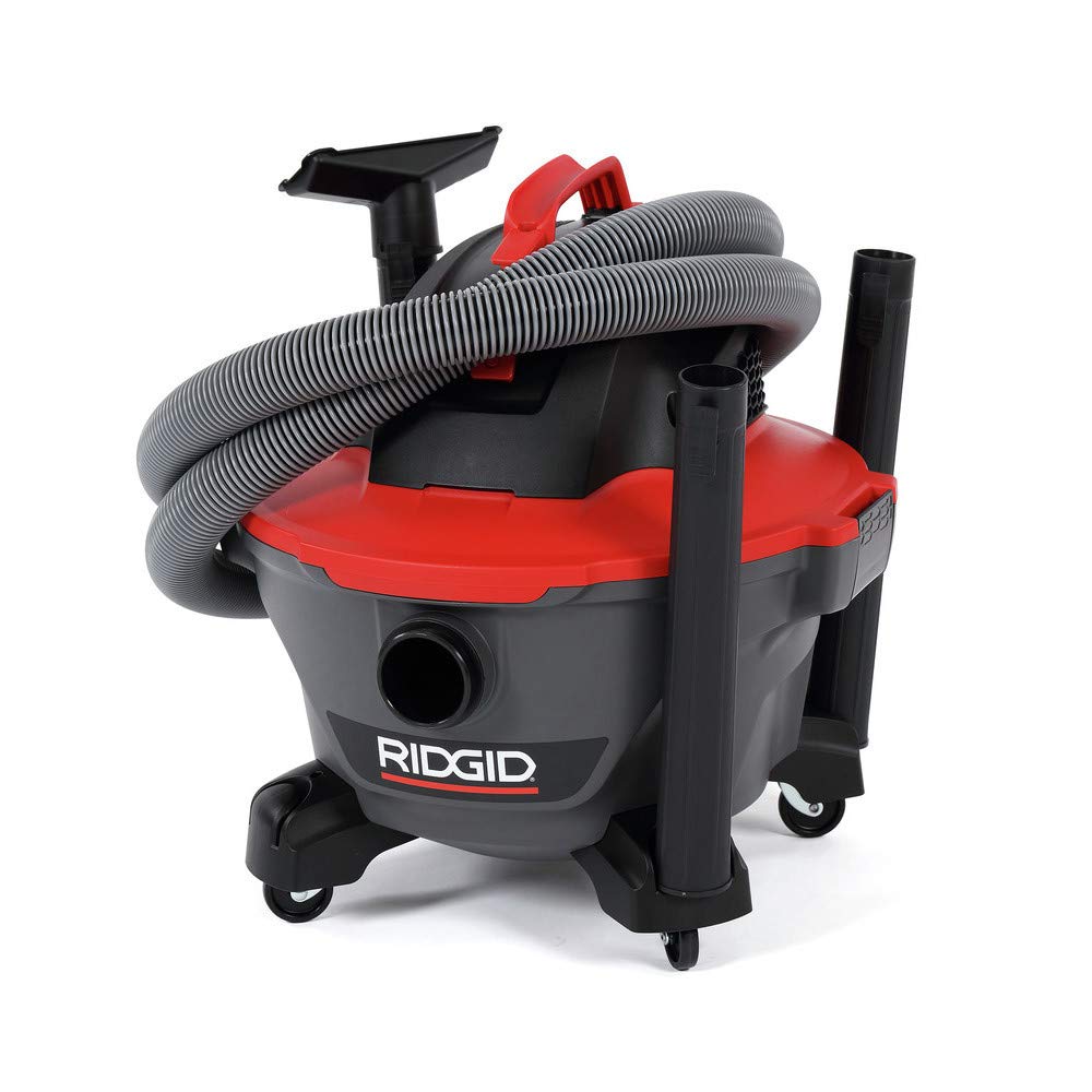 RIDGID 62698 RT0600 NXT 6-Gal. Wet Dry Shop Vacuum with Casters 4.25 Peak HP Motor and Pro Locking Hose Dark Gray and Red product thumbnail 3