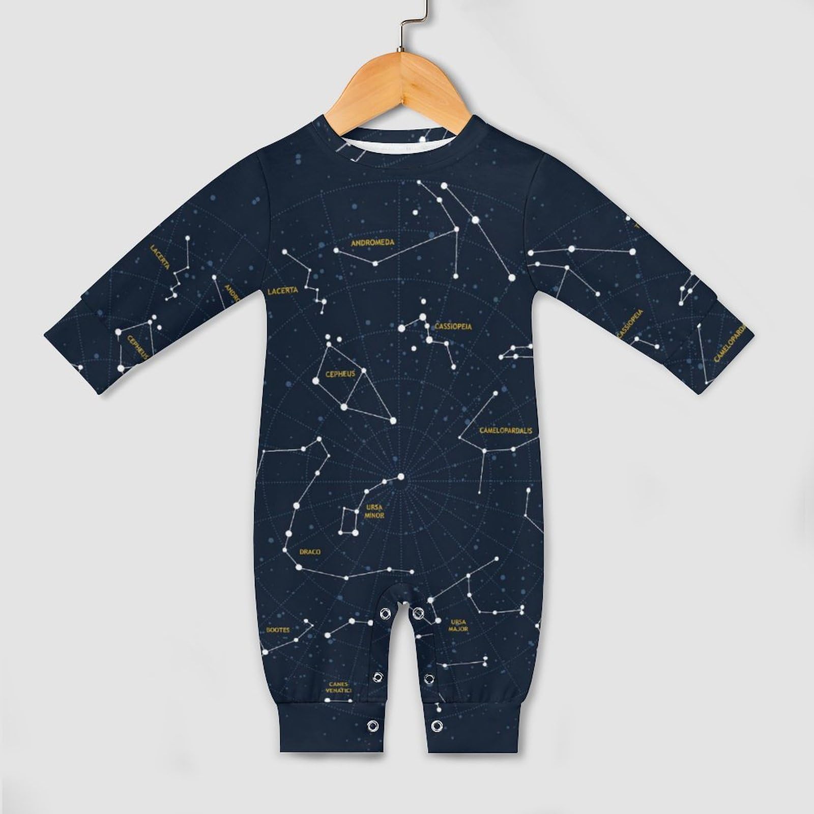 Amazon.co.jp: ベビー服 星座柄 星柄 宇宙柄 ロンパース 長袖 新生児服 