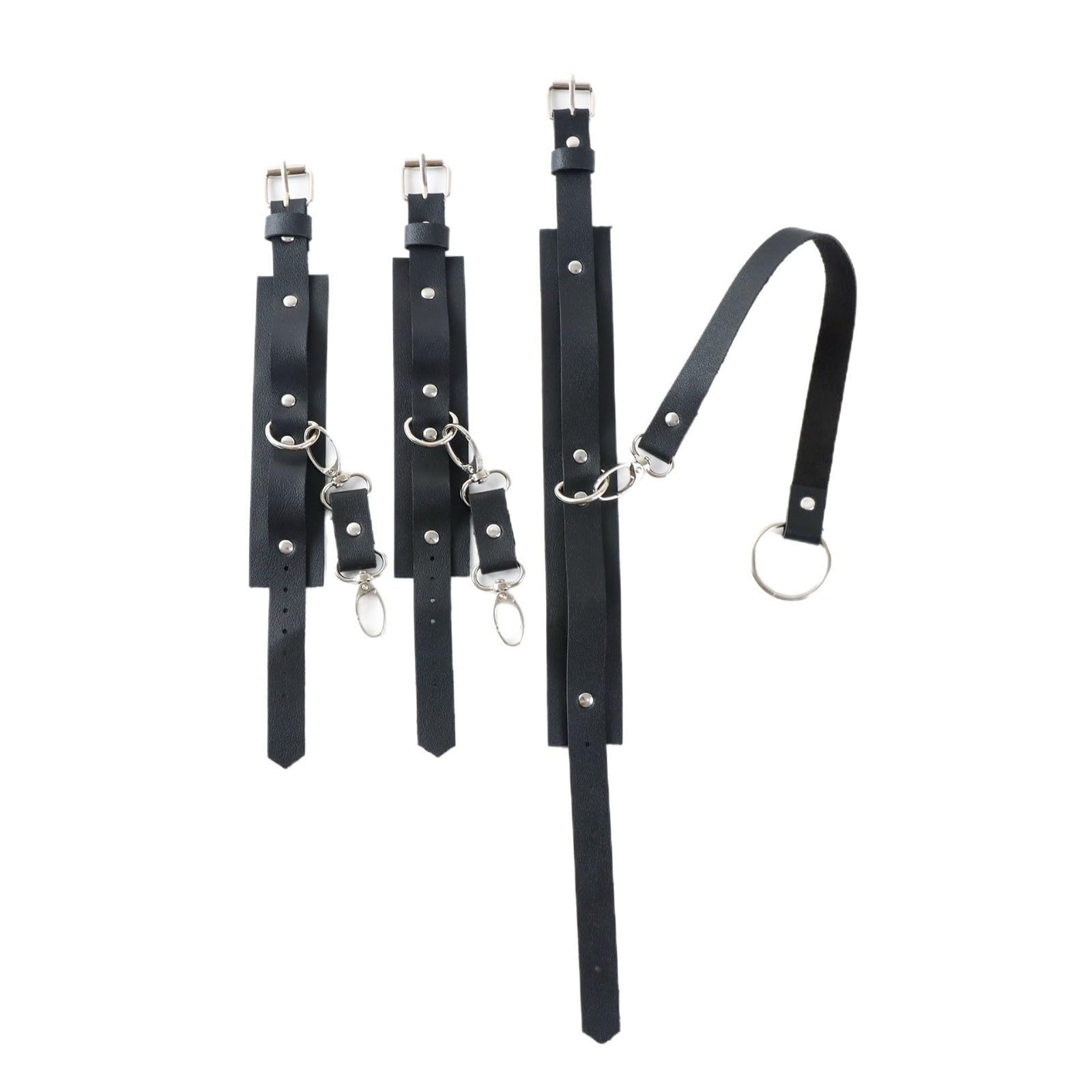 Lussuoso set da camera da letto per coppie, Kit per donne Adulti Bondaged Queen Cinghie sexy con manette e dispositivi di immobilizzazione-ITMS59 (Nero)