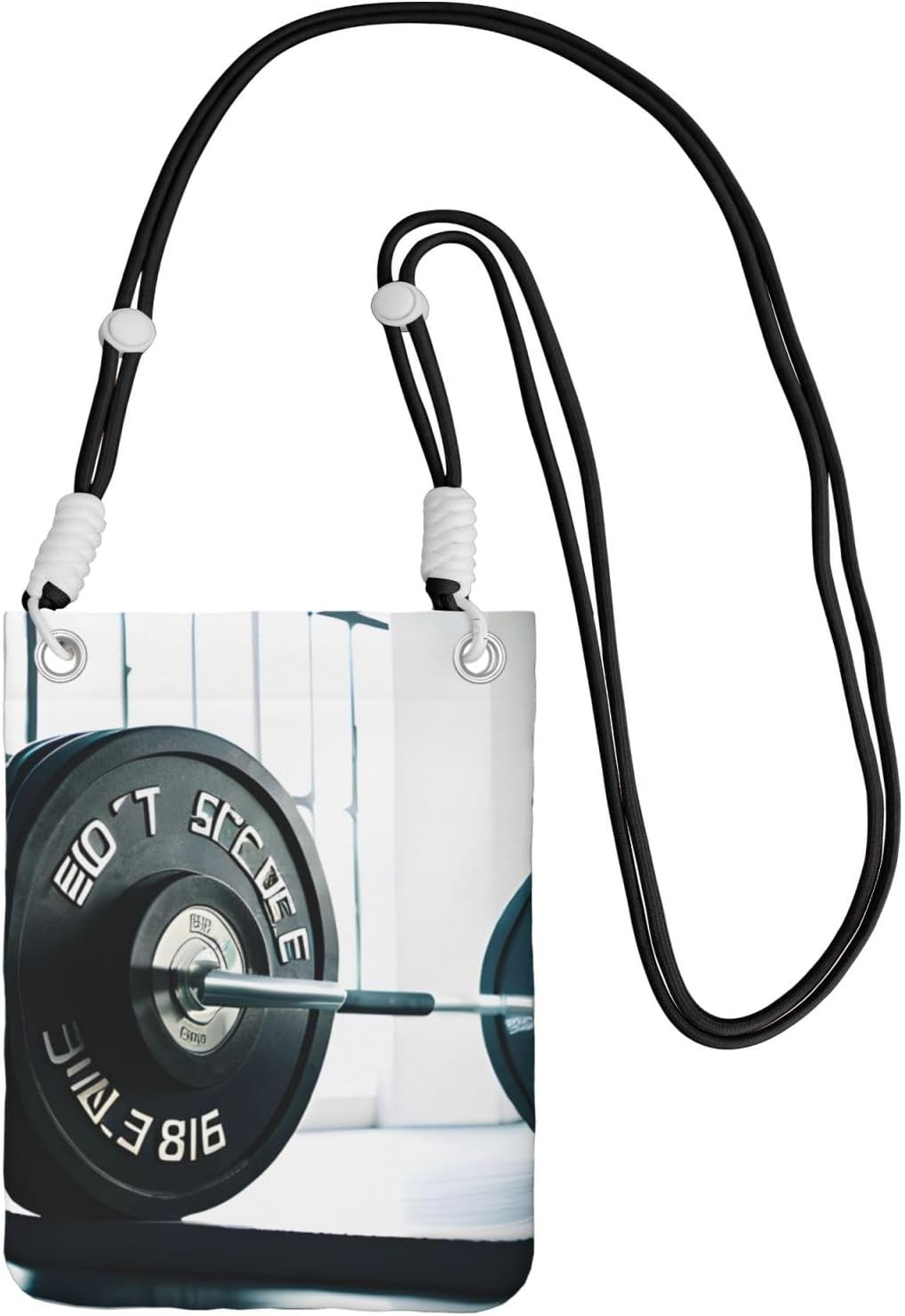 Borsa a tracolla con stampa sportiva per sollevamento pesi per uomo e donna, mini borse per telefono casual, borsa antifurto per telefono, per escursioni e viaggi