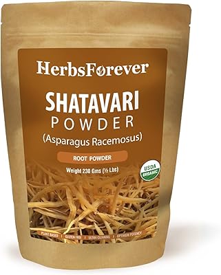 HerbsForever Shatavari Powder â€“ Asparagus Racemosus â€“ Lactation Support Herb â€“ Non GMO, Organic, Vegan â€“ 230 GMS
