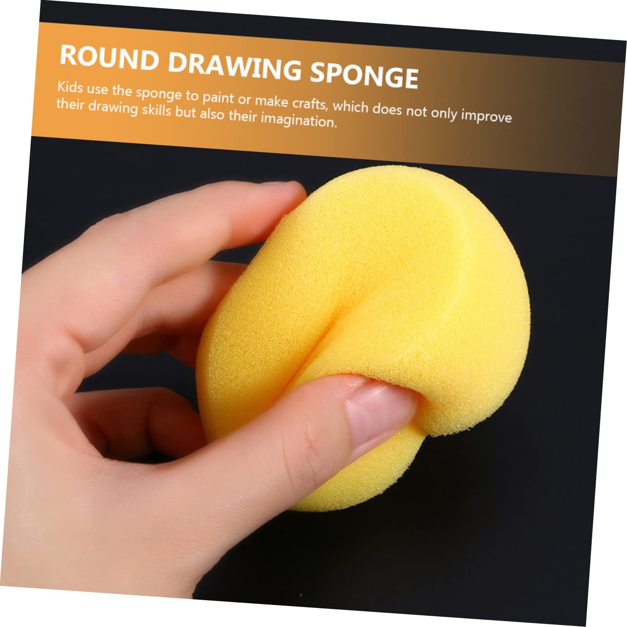 ERINGOGO Art Sponge for Watercolor 8pcs Round Sponges Brush Boys and Girls Creative Painting Tools