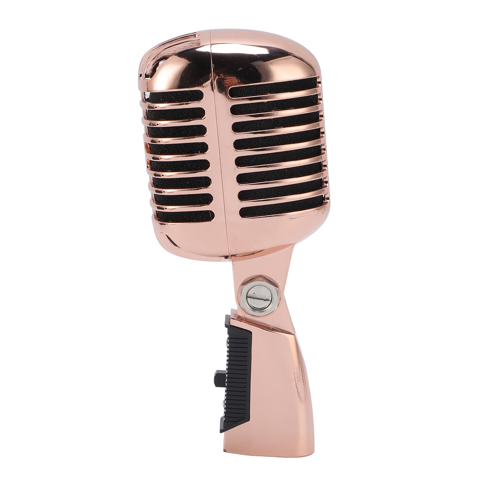 GOWENIC Micrófono Dinámico Cardioide Profesional para Escenario, Salida de Sonido Superior, Adecuado para Músicos de Conciertos, Respuesta de Frecuencia de 50-18KHz (Oro Rosa)