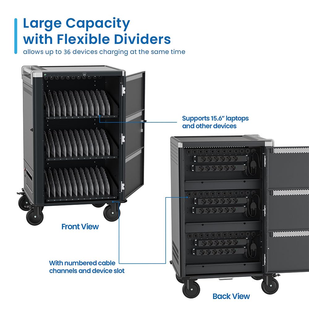 Ewent Mobile Charging and Storage Cart EW1701 for 36 Laptops/Tablets