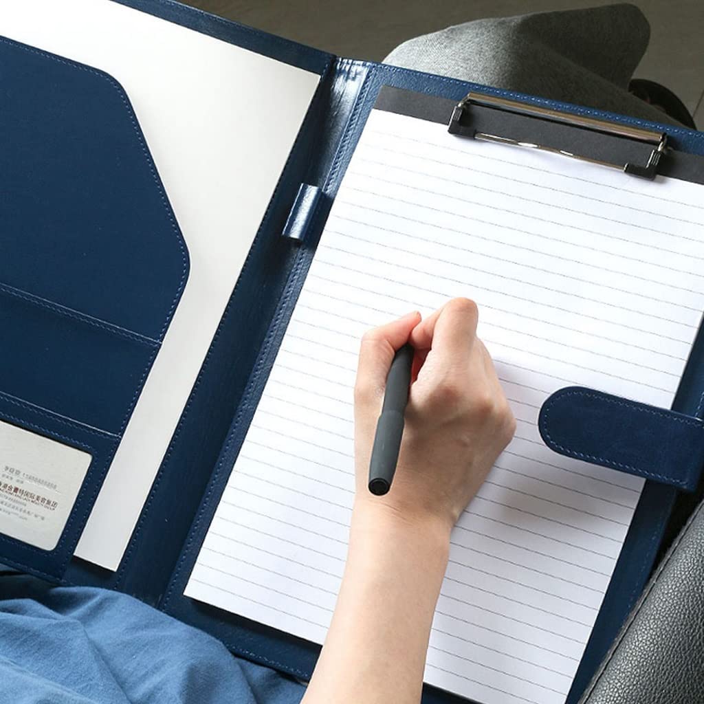 Zwischenablage Mappe Konferenzmappe, Arbeitsordner, Padfolio, Klemmbrett, Ordner, Portfolio for Notizblockhalter, A4-Schreibblock for Business, Schule, Büro, Konferenz, Klemmbretter(Silver)