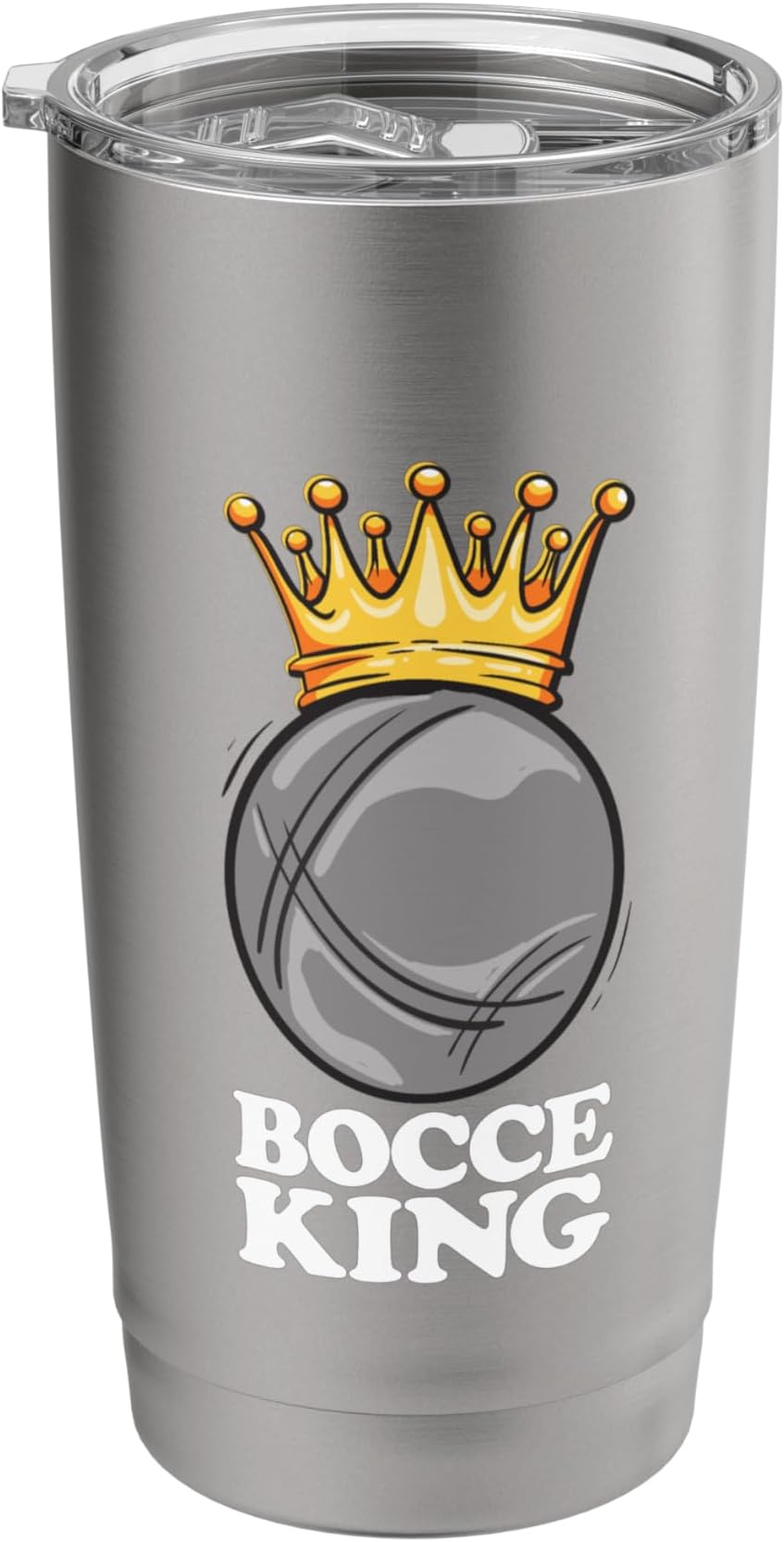 Bocce King Saying Bocce Ball with Jack Bocci Game Bocce Stainless Steel Insulated Tumbler