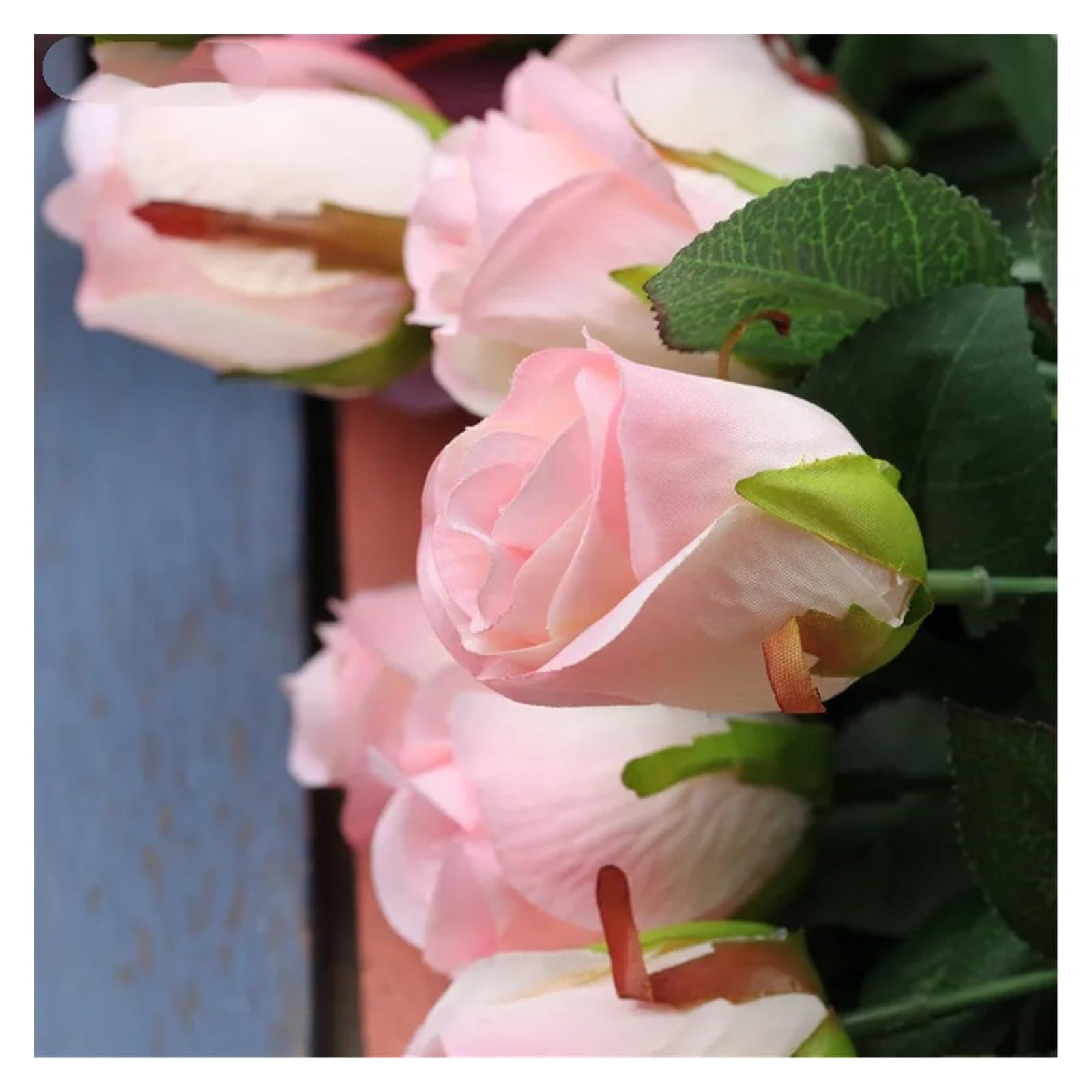 Fiori artificiali Bouquet di rose di fiori di simulazione di seta a 7 teste Bouquet di rose artificiali Bouquet da sposa Bouquet di fiori artificiali for la tavola di nozze di famiglia Fiore finto(Dee