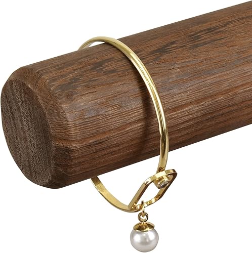 Miniatura 5 de Mostrador de pulseras hecho de madera con diseño antiguo marca Ikee 7 78" largo x 2 78" profundidad x 5 12" altura