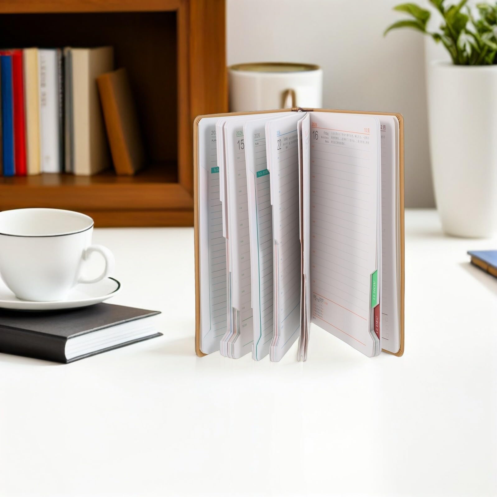 NUOBESTY Wochen und Monatsplaner Studienplaner mit Zielsetzungsplaner Notizbuch für Studenten Kompakter Terminkalender Hochwertiges Papier
