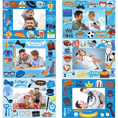 Fancy Land Father's Day Picture Frame Craft Kits Happy Father's Day Craft for Kids DIY Art Class Activities 30Pcs