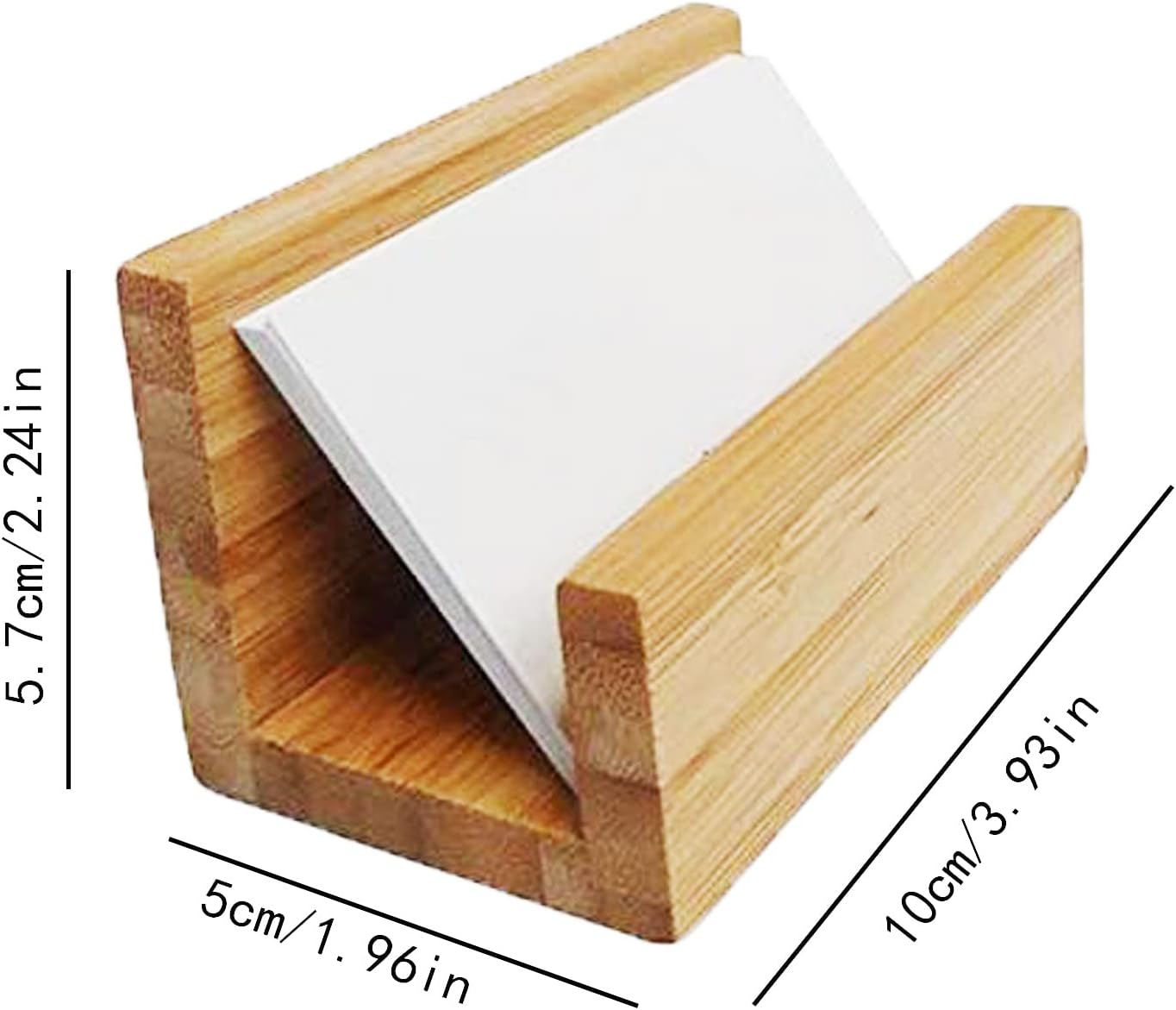 Sturdy business card display stand Business card holder made of bamboo