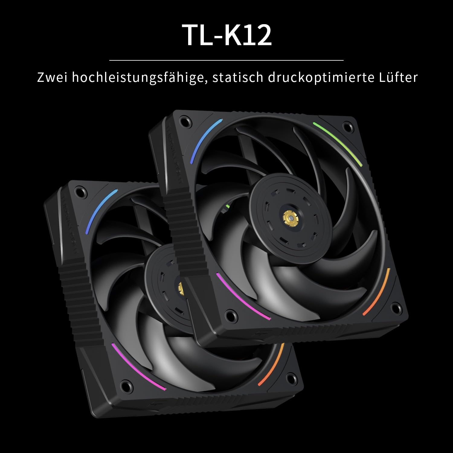 TR Peerless Assassin 120 VISION MAX ARGB Black CPU-Luftkühler, PC-Kühler mit 2x TL-K12 PWM-Lüftern, 5 Zoll magnetischem Display (480x854 Auflösung), für LGA1851/1700 & AM5