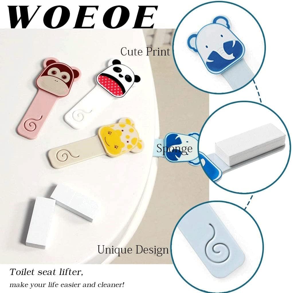 Habiba Toilet Lid Handle 4/8/12 Pcs Toilet Seat Handle Avoid Touching，Self-Adhesive Toilet Seat Lifter for Home Office Hotel Bathroom Accessories Safer