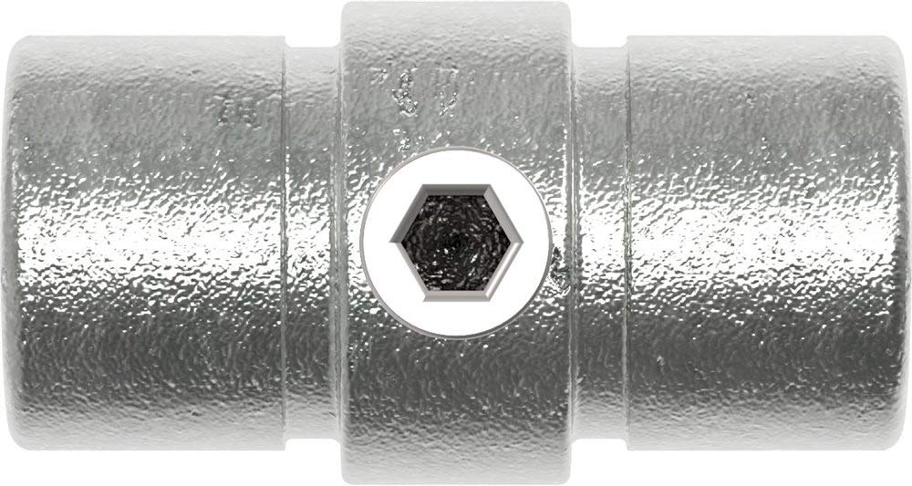 Fenau | element przedłużający/element łączący, wewnętrzny łącznik rurowy, Ø 33,7 mm, żeliwo ciągliwe galwanizowane, ocynkowane ogniowo, w zestawie śruby