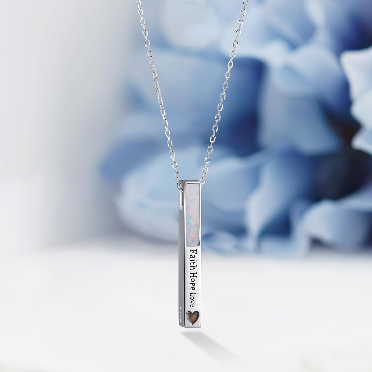 Faith of a Mustard Seed Necklace - 925 Sterling Silver Opal Mustard Seed Necklace-Christian Faith Jewelry Gift for Women - Image 2