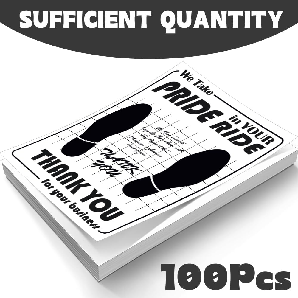 100Pcs Paper Floor Mats for Car Disposable Vehicle Floor Mats Detailing Automotive Mat Covers Protector — view 7