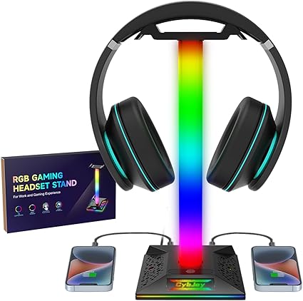 No te pierdas este sábado: la tienda Epic Games lanza gratis Samorost 3 7 Gaming Headphone Stand PC Accessories - RGB Headset Stand with 2 USB and 1 Type-C Ports, LED Headphone Stand Gift for Boys Men, Computer Game Accessories for Desk
