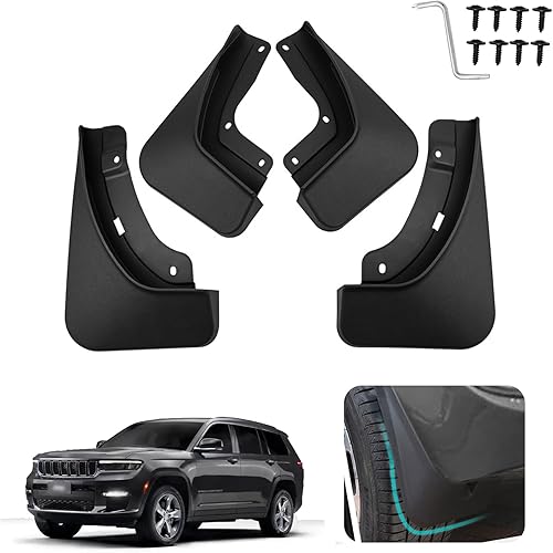 Ajuste personalizado para guardabarros Jeep Grand Cherokee L 2021-2023, juego de 4 piezas (no compatible con Grand Cherokee)
