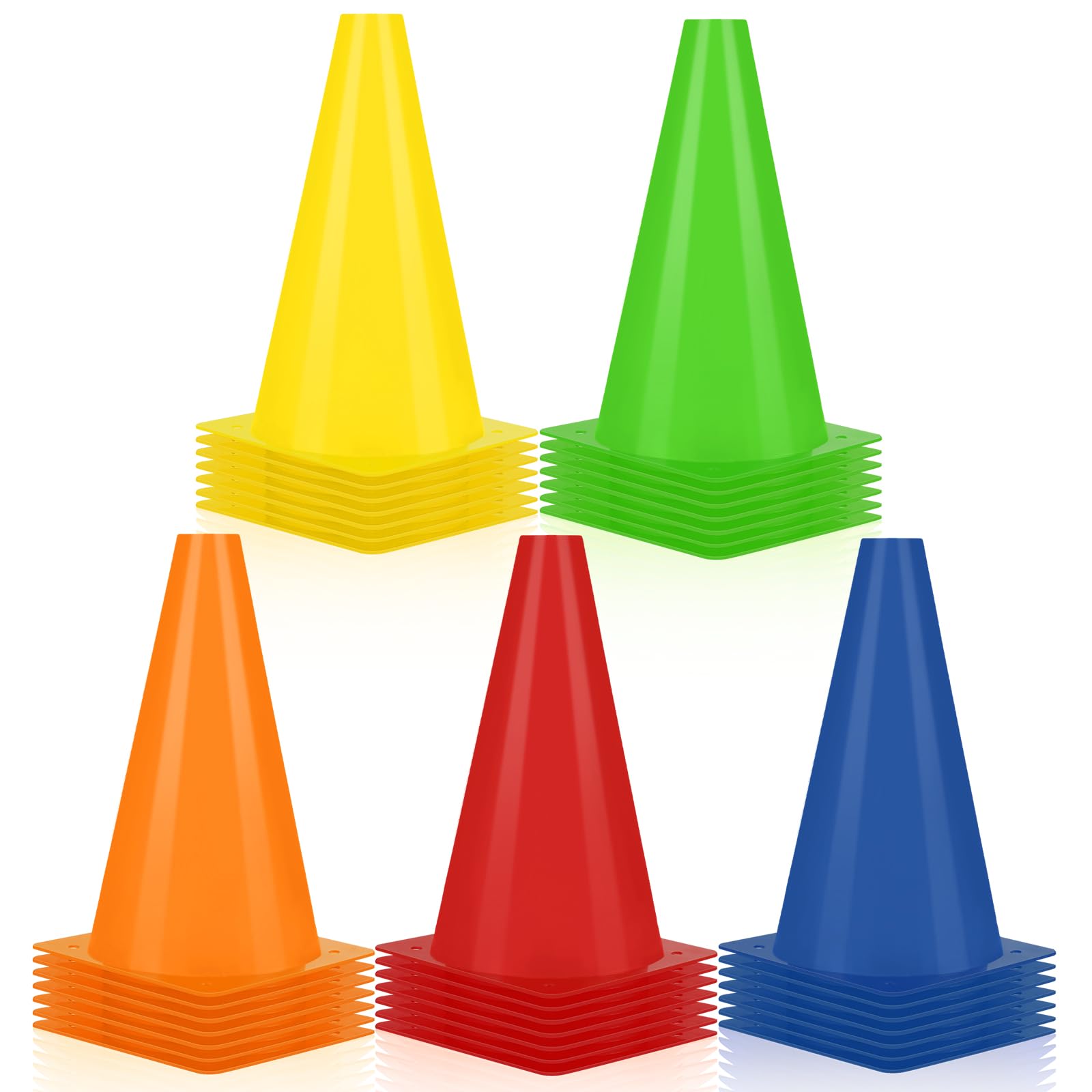 Hoteam 30 Pcs Traffic Cones Plastic Sport Agility Train