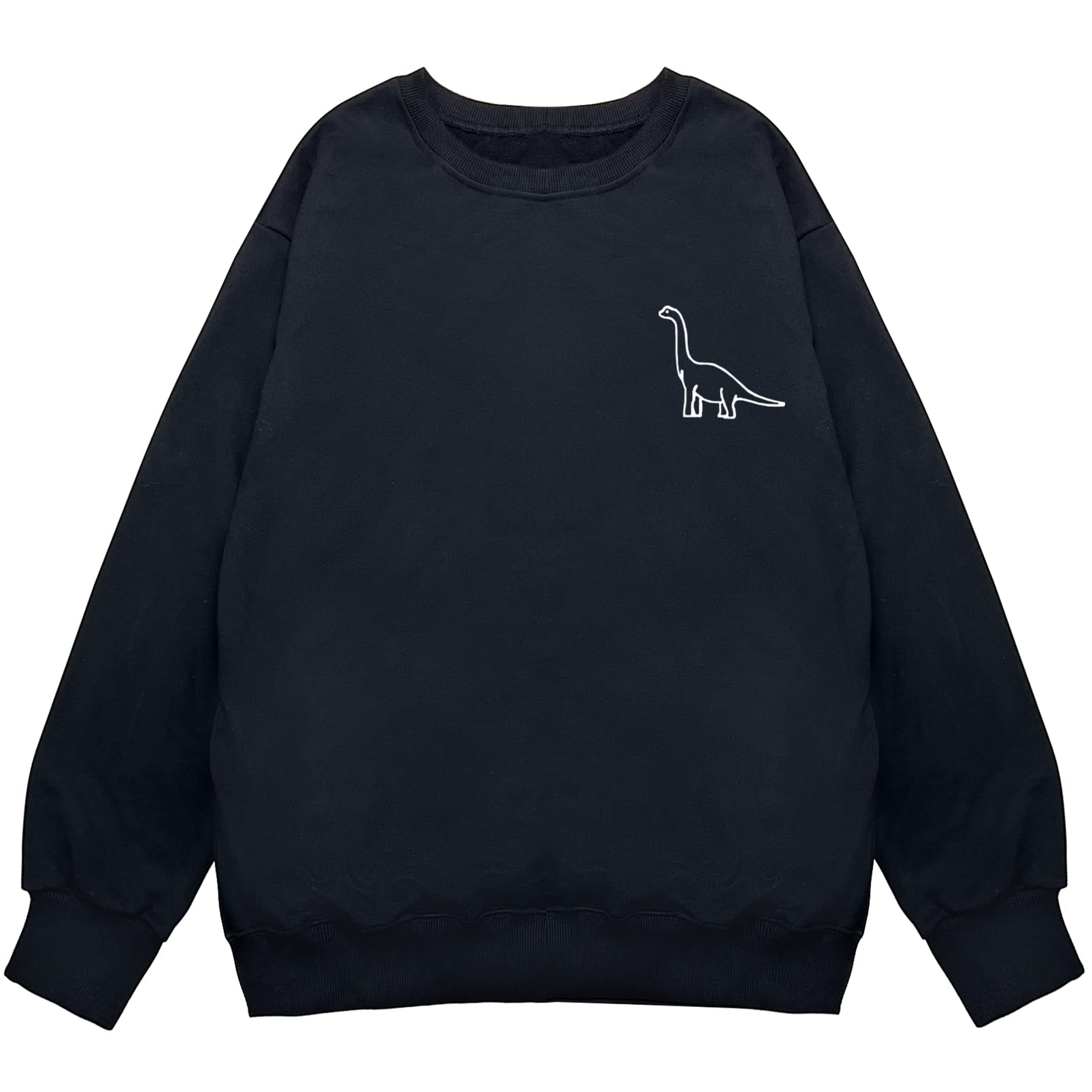 ROSEPARKWomen Cute Dinosaur Graphic Funny Oversized Pullover Drop Shoulder Sweatshirts