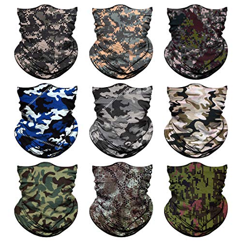 Image of Venswell Neck Gaiter Face Mask Men Women,Seamless Bandana Rave Face Cover Scarf Mask,Balaclava,Headband, Head Wrap,Headwear