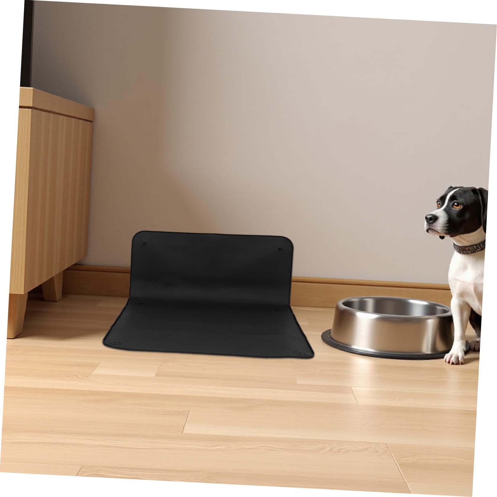 Generico Porta Traversine per Cani in Silicone Nero con Bordi Impermeabili, Tappetino Igienico Riutilizzabile per Addestramento Toilette in Area Animali Domestici