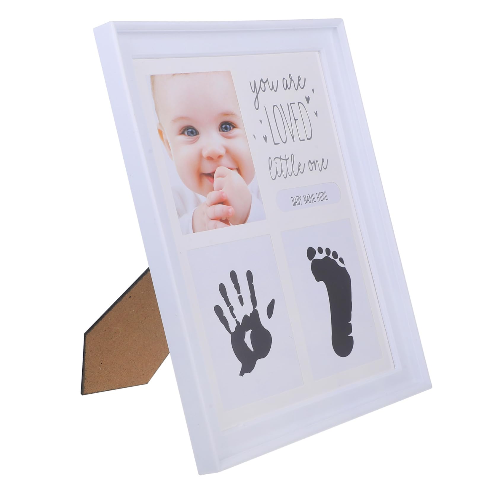 HANABASS 3 Piezas Marco para Fotos con y Manos Marco Crecimiento Infantil para Recién Nacido Registro Manos y Pies Regalo Cumpleaños y Shower Color