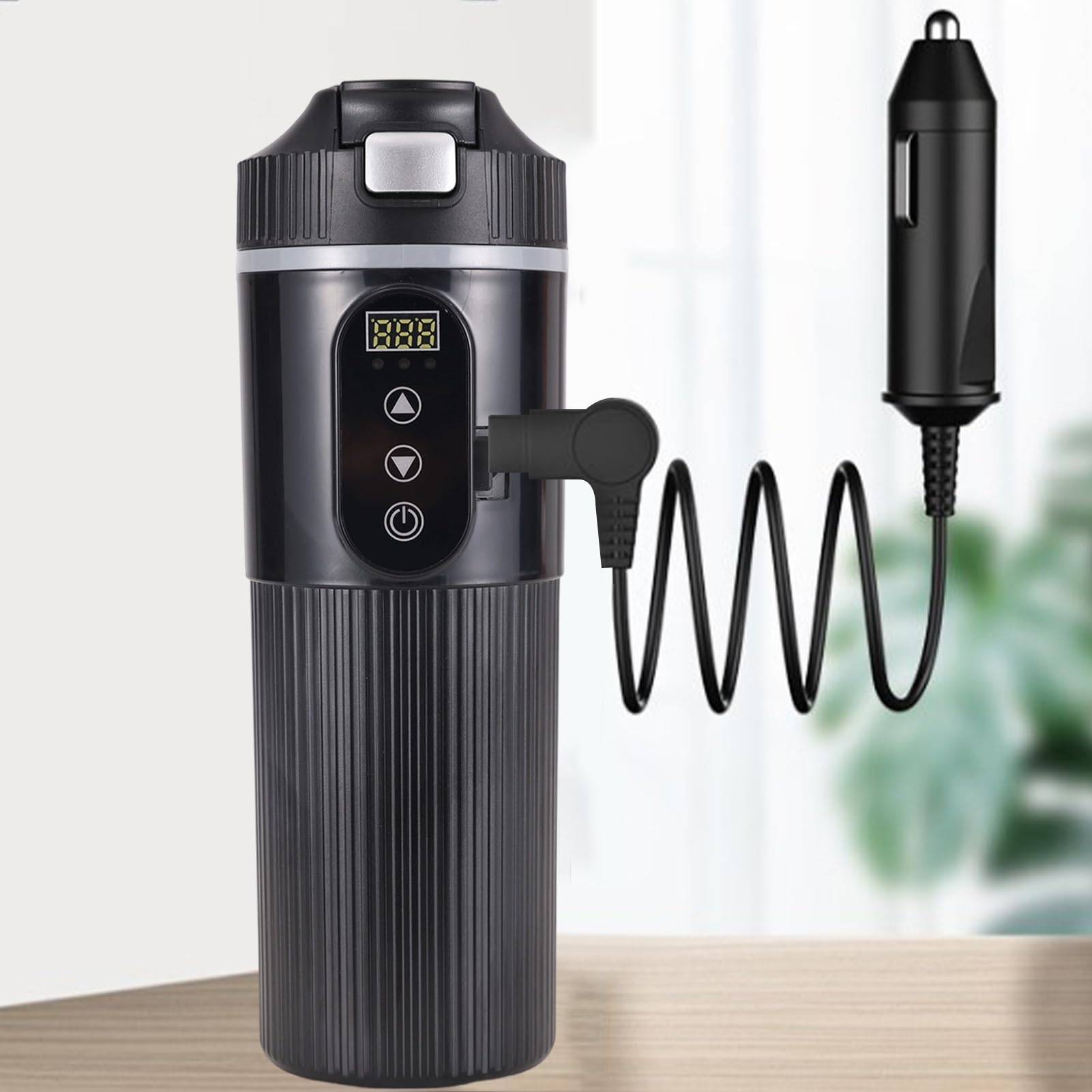 Taza térmica para coche, calentador de café eléctrico de 12 V/24 V