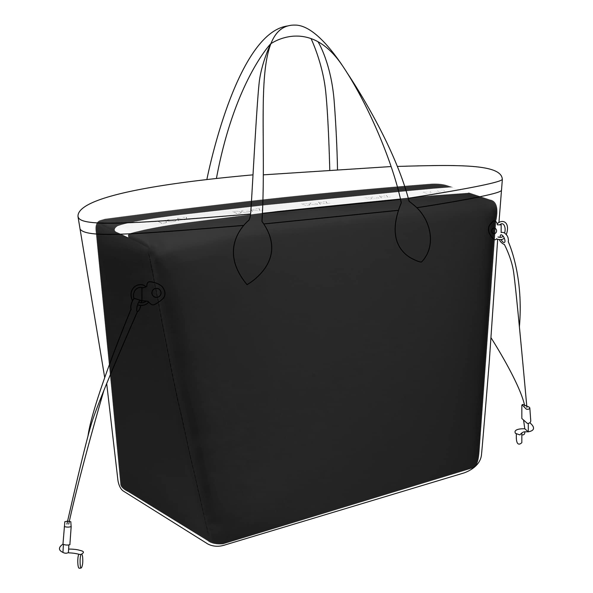 DGAZ Purse Pillow Shaper Insert for Neverfulbag, Silky Pillow Shaper for Luxury Handbags(Black,GM)