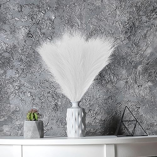 wintfarm 6Pcs Faux Pampas Grass, 18"/45cm can be Extended to 22"/55cm