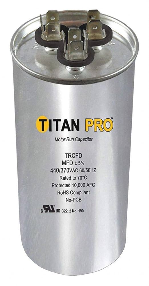 Amazon.com: Titan Pro Round Motor Dual Run Capacitor, 80/5