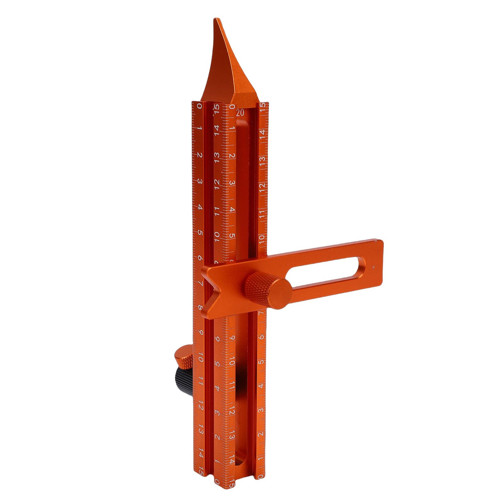 Hyuduo Herramienta de Trazado Magnética de 4 Lados, Regla de Nivelación de Aluminio con Base Magnética Fuerte para Carpintería y Construcción