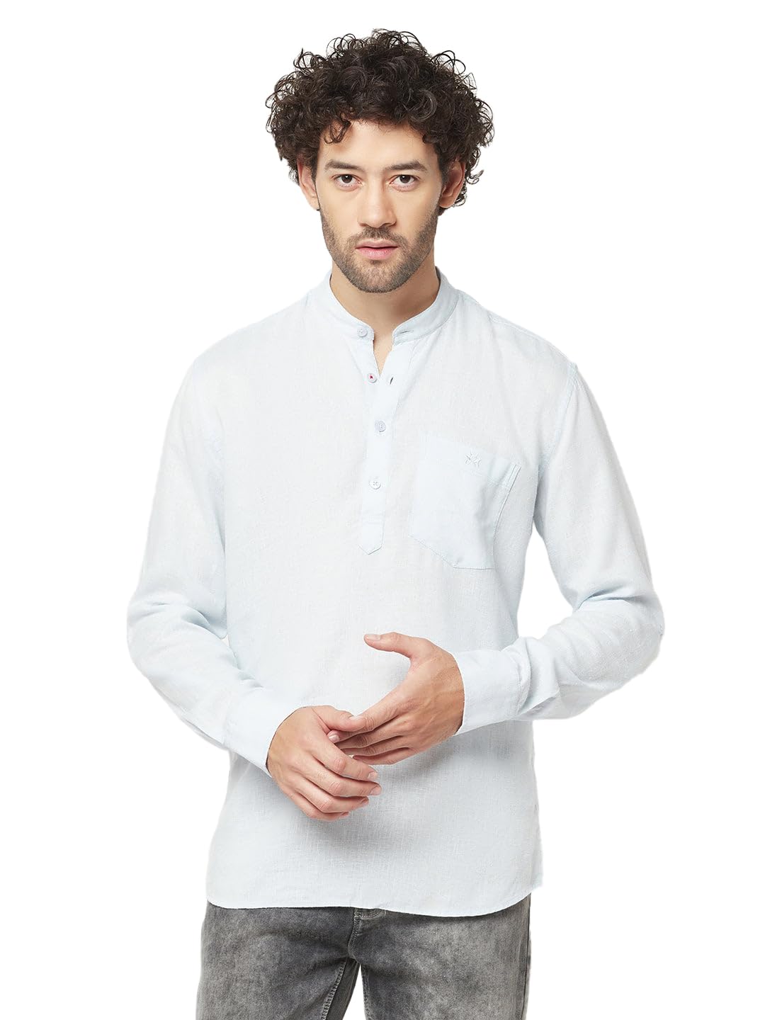 crimsoune club Men Blue Shirt Style Kurta-picture-49