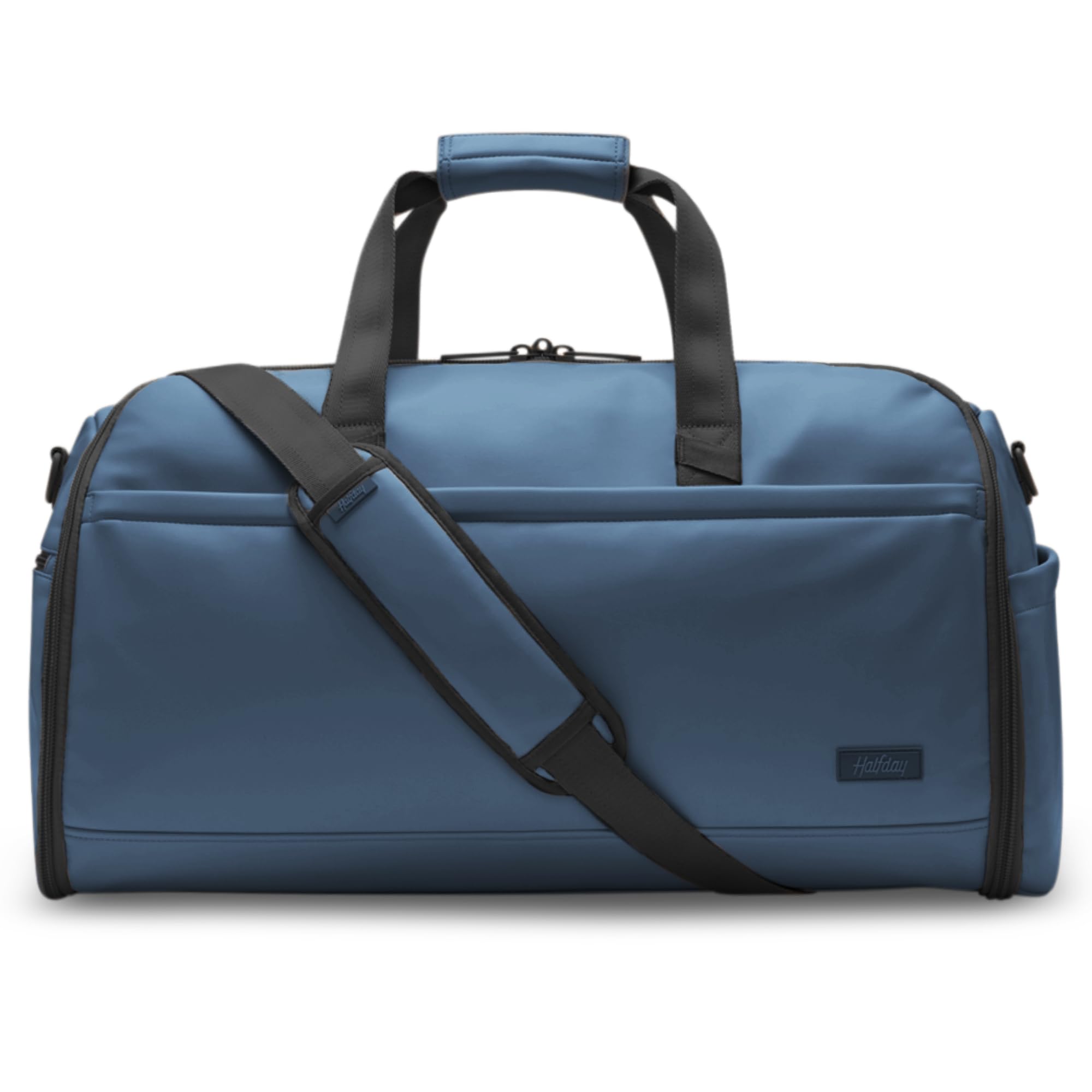 Halfday Convertible 2-in-1 Vegan Leather Premium Garment Duffel Weekender Bag 45L | Carry-On, Wrinkle-Free Travel, Hanging Suit Compartment, Shoe
