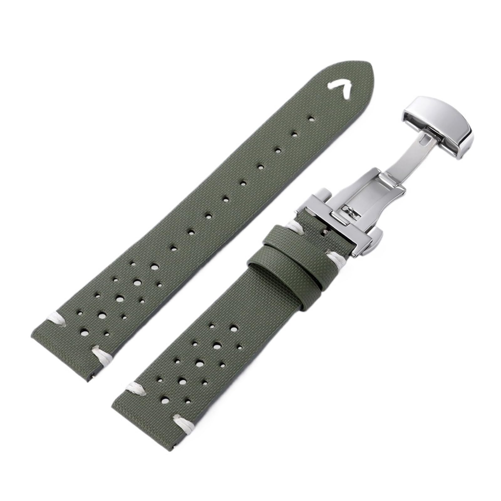 XILILHC Cinturino For Orologio In Tela For Vele Traspirante In Nylon Cintura Sportiva A Sgancio Rapido 20mm 22mm Fibbia A Farfalla