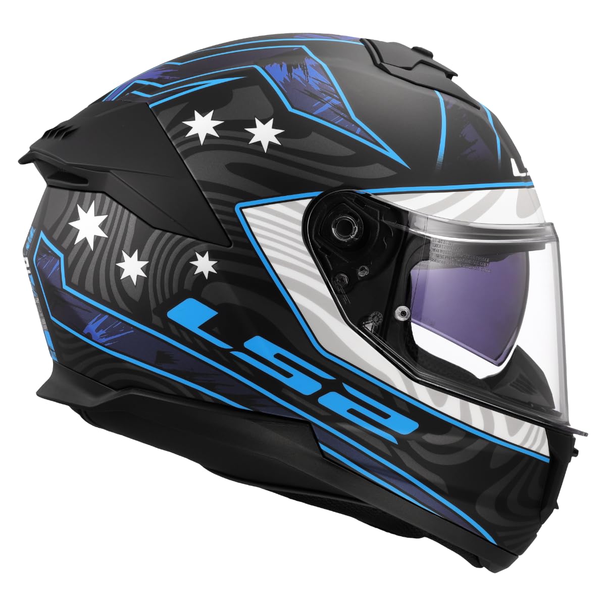 LS2, Casco Moto Integral STREAM II GALDAM Matt Black Blue, L