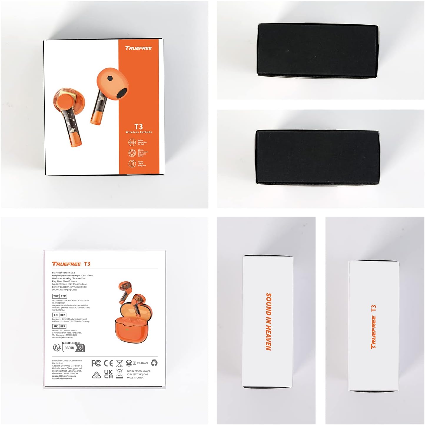 truefree T3 Semi-aperti Cuffie Bluetooth 5.3 con Cancellazione Intelligente del Rumore AI per le Chiamate, 28 ore di Autonomia, Driver da 13 mm, Modalità Gioco da 40 ms, Design Elegante e Trasparente truefree T3 Semi-aperti Cuffie Bluetooth 5.3 con Cancellazione Intelligente del Rumore AI per le Chiamate, 28 ore di Autonomia, Driver da 13 mm, Modalità Gioco da 40 ms, Design Elegante e Trasparente