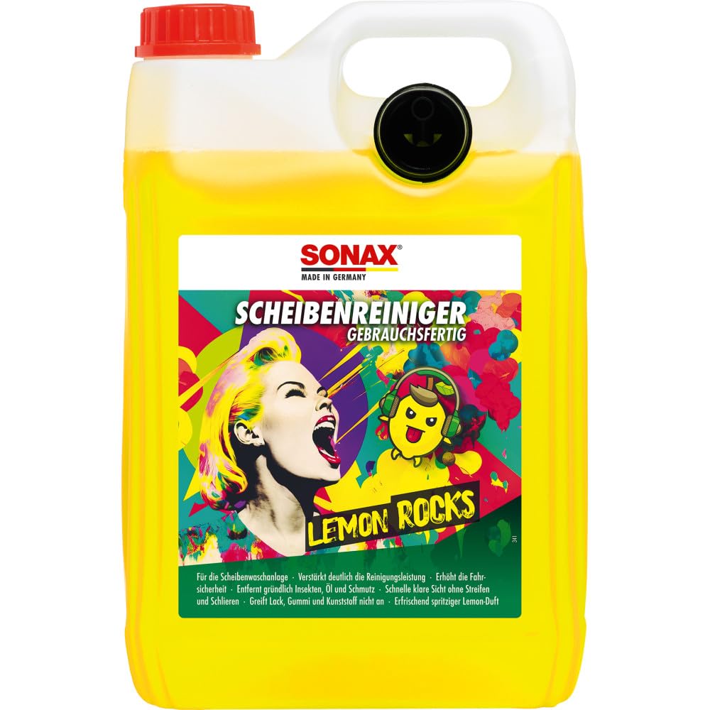 SONAX 5 L di detergente per parabrezza pronto all'uso Lemon Rocks 01605000
