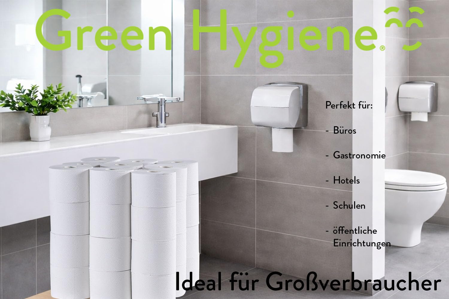 Papel higiénico Kordula 90639, sin plástico, 100% reciclado, 3 capas, color blanco brillante, 36 rollos de 400 hojas
