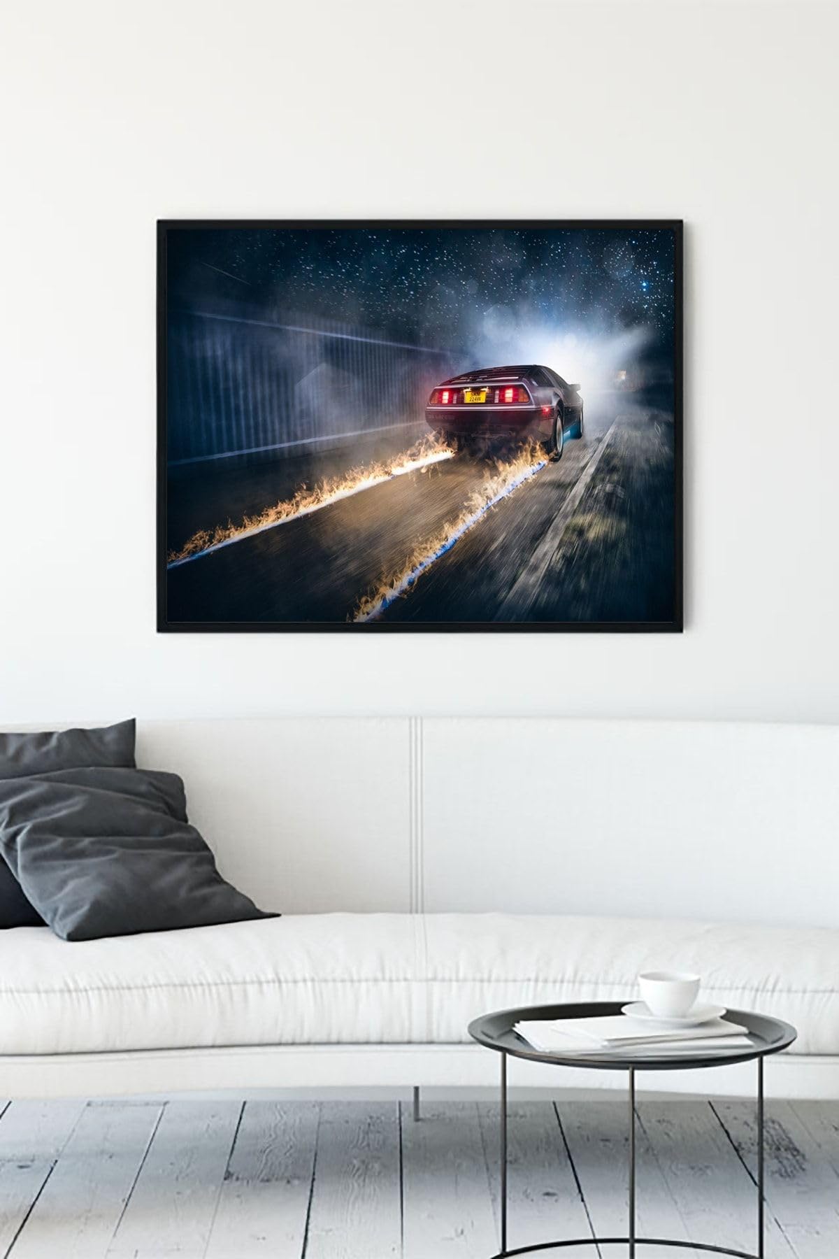 Postermanya (pster13197) De Lorean Araba Çerçeveli Tablo (30 X 40cm)