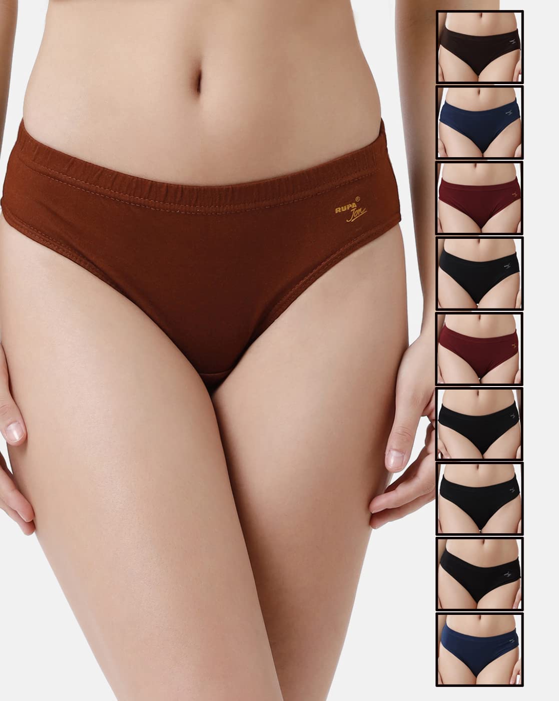 Jon Ashwarya Panty for Women | 100% Cotton | Inner Elastic | Soft & Breathable | Pack of 10-image-43
