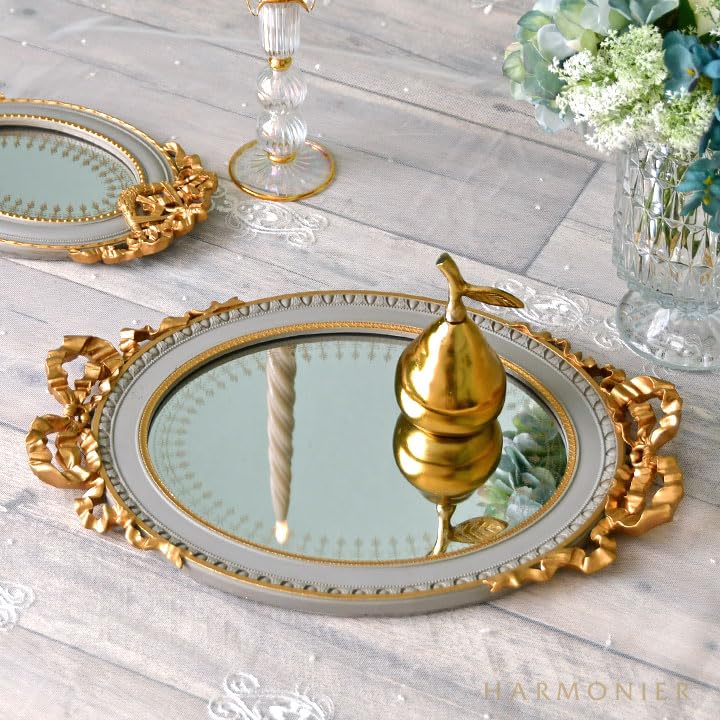 Amazon｜グレイエレガンスミラートレイ/ラージ ディスプレイトレイ