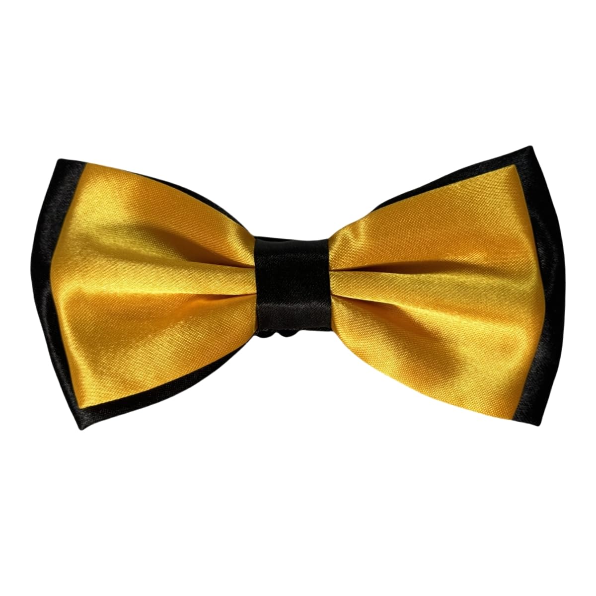 Yanjay Store Men Satin Pre-Tied Bowtie, Adjustable Bow Tie for Wedding Parties (Yellow)