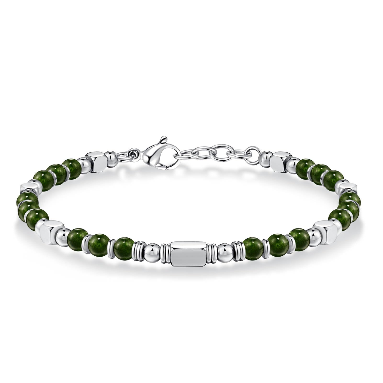 Bracelet Femme Pierres Naturelles Et Acier Inoxydable SIUMAL - Style Bohème, Cadeau Anniversaire Ou Fête Des Mères