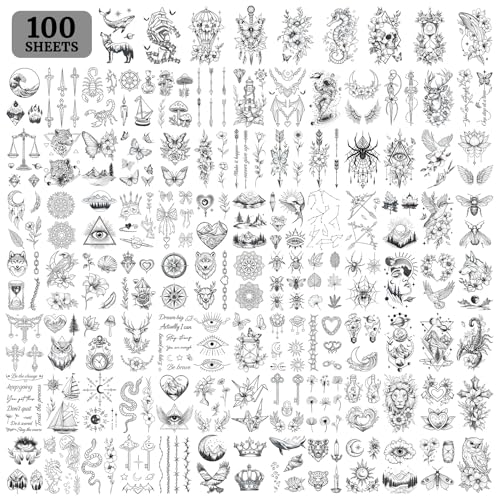 LEADTEAM Tattoos Erwachsene 100 Blätter,...