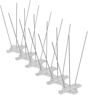 WARKHOME Pigeon Spike Stainless Steel Bird Spikes Keep Bird,Pigeon,and Seagull Away -10 Pack - Anti Bird & Pigeon Spike Kit & Humane Bird Pest Control Deterrent