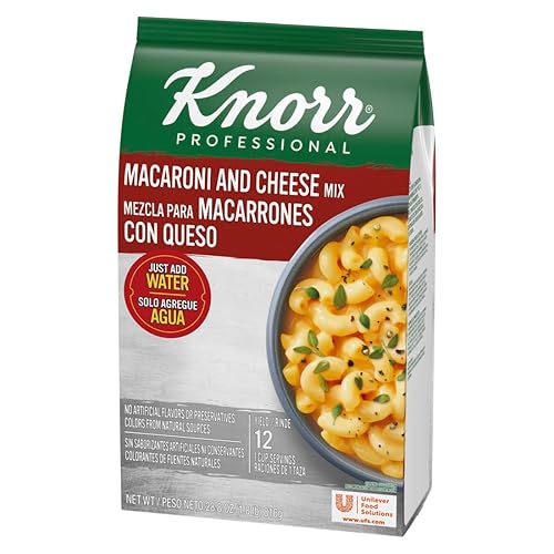 Knorr Professional Soup du Jour - Mezcla de macarrones y queso vegetariano, 0.00oz de grasa trans por porción, solo tienes que añadir agua, 28.8